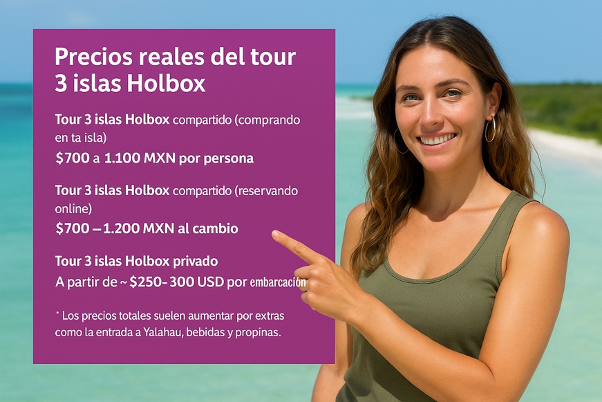 tour 3 islas holbox precio