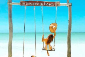 swings on the beach at hotel enseño holbox